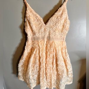 Light Pink V-Neck Dress